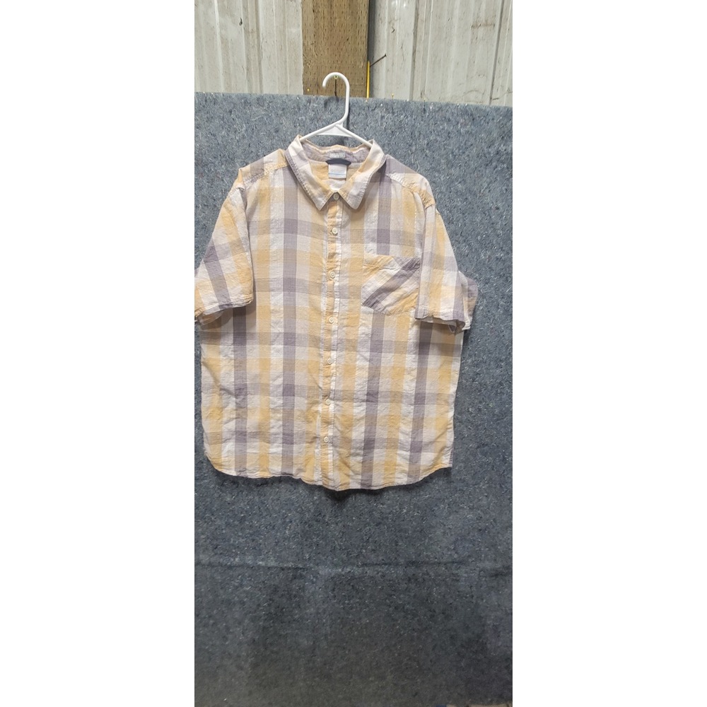 Columbia Men's Regular Fit Shades of Browns Short Sleeves XXL